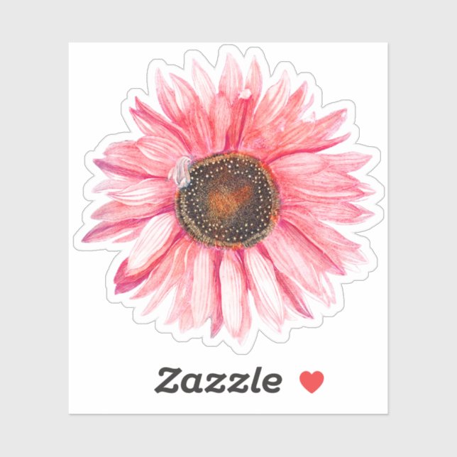 Vintage Pink Sunflower Floral  (Sheet)