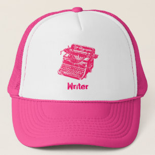 Vintage Pink Typewriter Trucker Hat