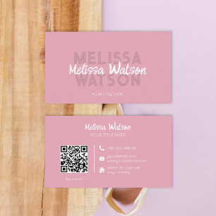 Vintage pink urban minimalist modern professional business card