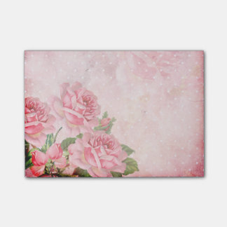 Vintage Pink Victorian Roses notepad
