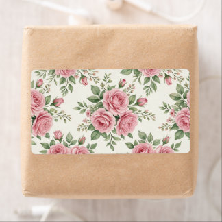 Vintage Pink Watercolor Roses Floral Seamless