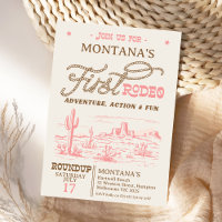 Vintage Pink Western Desert Rodeo 1st Birthday