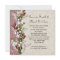 Vintage Pink White Flowers Ribbon Feathers Wedding