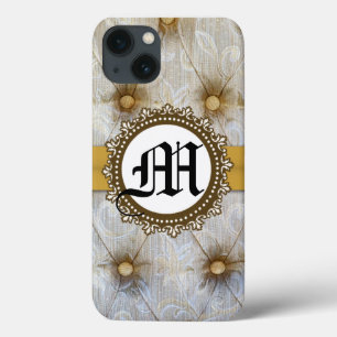 Vintage Pintuck Fabric Monogram IPAD Case