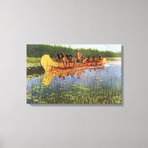 Vintage Pioneers, Great Explorers by Remington Canvas Print