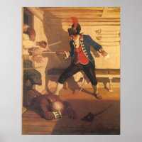 Vintage Pirate Captain, Sword Fight by NC Wyeth