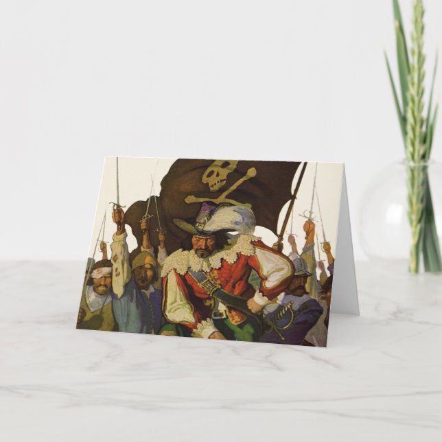 Vintage Pirate Life Wyeth Illustration Card (Front)