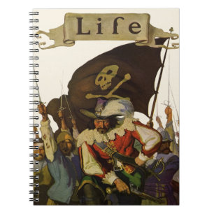 Vintage Pirate Life Wyeth Illustration Notebook