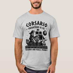 Vintage Pirate Linocut Shirt - Corsario Privateers