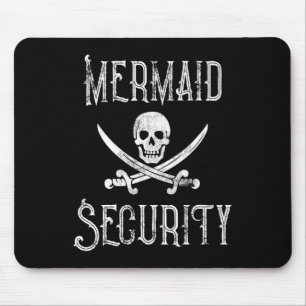 Vintage Pirate Mermaid Security Merman Protectors  Mouse Pad