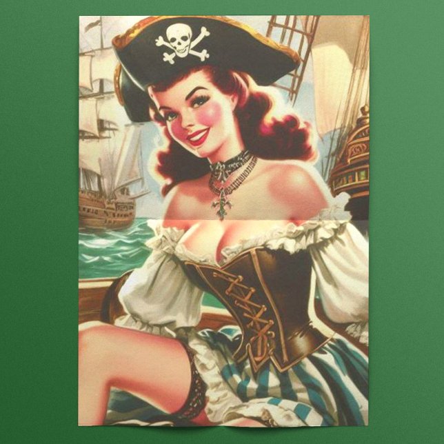 Vintage Pirate Pin Up Tissue Paper (Creator Uploaded)