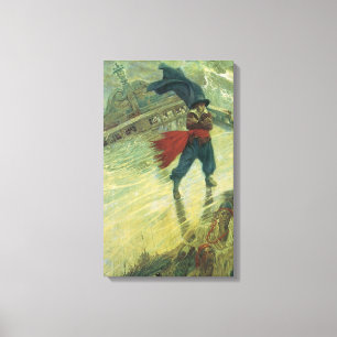 Vintage Pirate, The Flying Dutchman by Howard Pyle Canvas Print