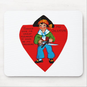 Vintage Pirate Valentine Mouse Pad