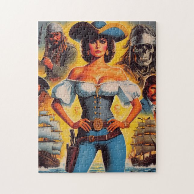 Vintage Pirate Woman Jigsaw Puzzle (Vertical)