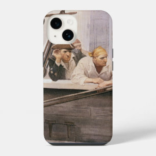 Vintage Pirates Brig Covenant in a Fog by NC Wyeth iPhone 14 Case
