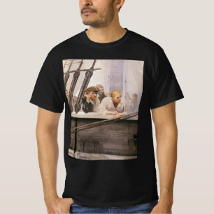 Vintage Pirates Brig Covenant in a Fog by NC Wyeth T-Shirt