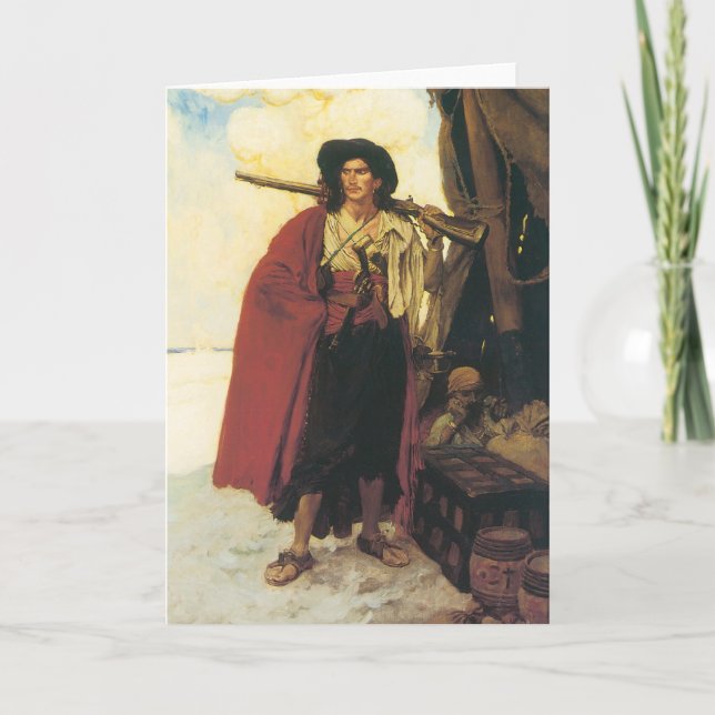 Vintage Pirates Buccaneer was a Picturesque Fellow Card (Front)