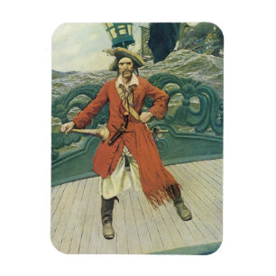 Vintage Pirates, Captain Keitt by Howard Pyle Magnet