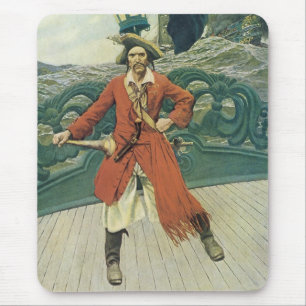 Vintage Pirates, Captain Keitt by Howard Pyle Mouse Pad
