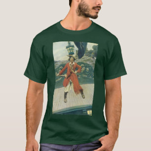 Vintage Pirates, Captain Keitt by Howard Pyle T-Shirt