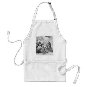 Vintage Pirates Counting their Treasures and Loot Standard Apron
