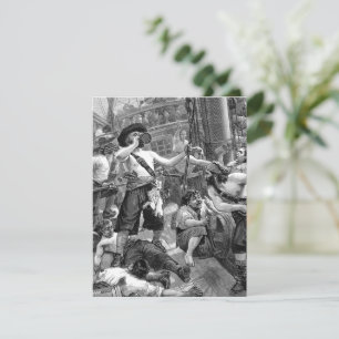 Vintage Pirates Drinking on the Ship Invitation