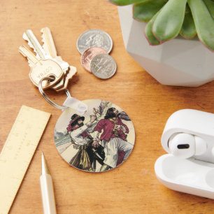 Vintage Pirates, Duel till the Death on the Beach Keychain