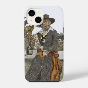 Vintage Pirates, Kidd on Deck of Adventure Galley iPhone 14 Case