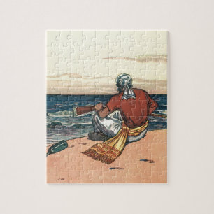 Vintage Pirates, Marooned on a Deserted Island Jigsaw Puzzle