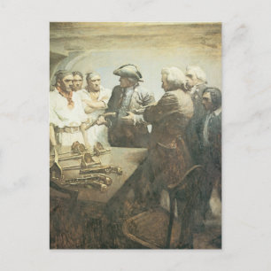 Vintage Pirates, Preparing for Mutiny by NC Wyeth Postcard