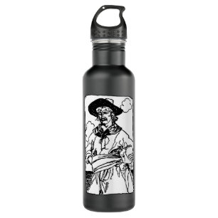 Vintage Pirates Sketch of a Captain by Howard Pyle 710 Ml Water Bottle