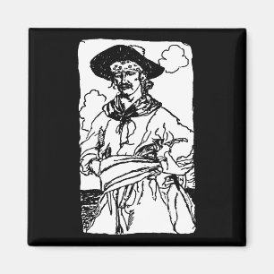 Vintage Pirates Sketch of a Captain by Howard Pyle Magnet