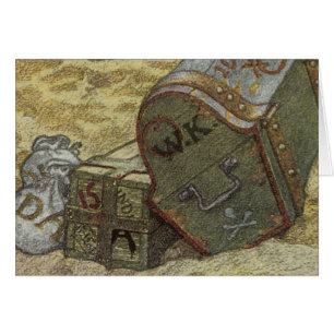 Vintage Pirates, William Kidd Burning Treasure
