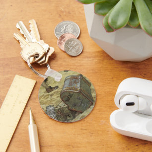 Vintage Pirates, William Kidd Burying Treasure Keychain