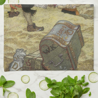 Vintage Pirates, William Kidd Burying Treasure Kitchen Towel