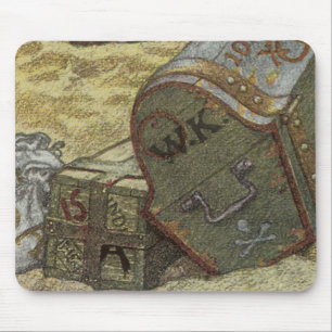Vintage Pirates, William Kidd Burying Treasure Mouse Pad