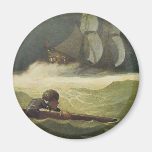 Vintage Pirates, Wreck of the Covenant by NC Wyeth Magnet