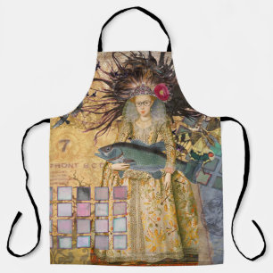 Vintage Pisces Fish Woman Gothic Classic Apron