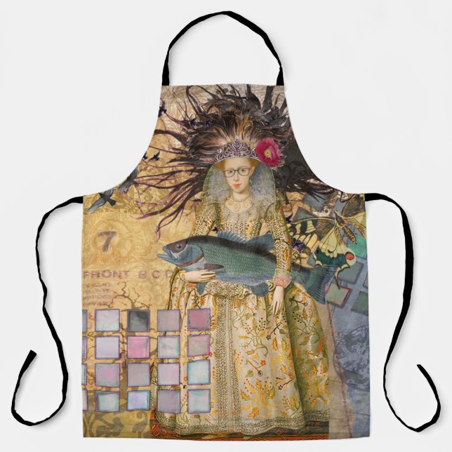 Vintage Pisces Woman Gothic Classic  Apron (Front)