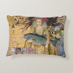 Vintage Pisces Woman Gothic Classic  Decorative Pillow