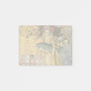 Vintage Pisces Woman Gothic Classic Post-it Notes