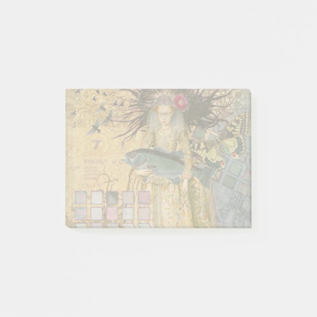Vintage Pisces Woman Gothic Classic  Post-it Notes (Front)