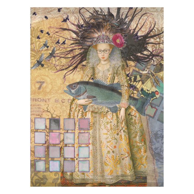 Vintage Pisces Woman Gothic Classic  Tablecloth (Front)