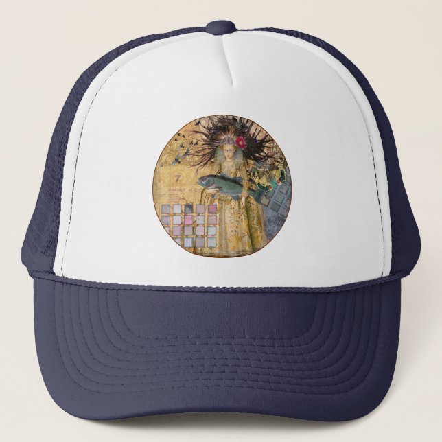 Vintage Pisces Woman Gothic Classic  Trucker Hat (Front)