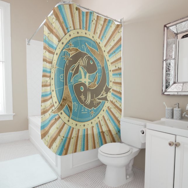 Vintage Pisces Zodiac Art (In Situ)