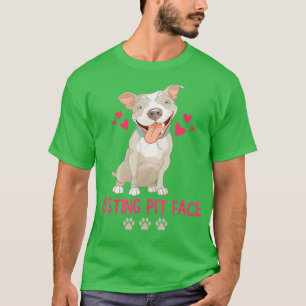 Vintage Pitbull Resting Pit Face Funny Pitbull Lov T-Shirt