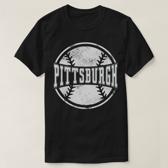 Vintage Pittsburgh Baseball Baseball Team Gift T-Shirt (Design Front)