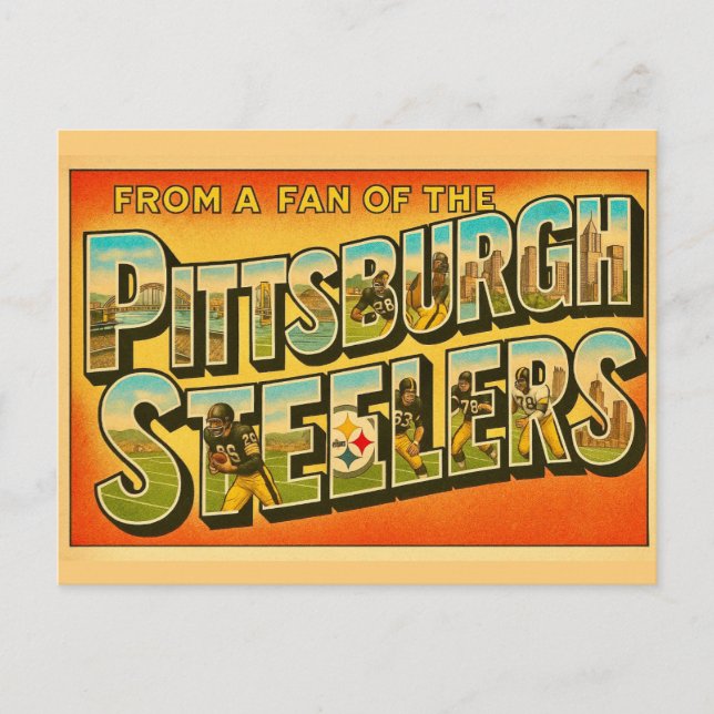 Vintage  Pittsburgh Fan Postcard (Front)