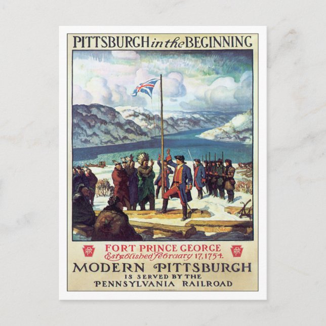 Vintage Pittsburgh In The Beginning Postcard (Front)