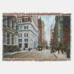 Vintage Pittsburgh, PA Throw Blanket